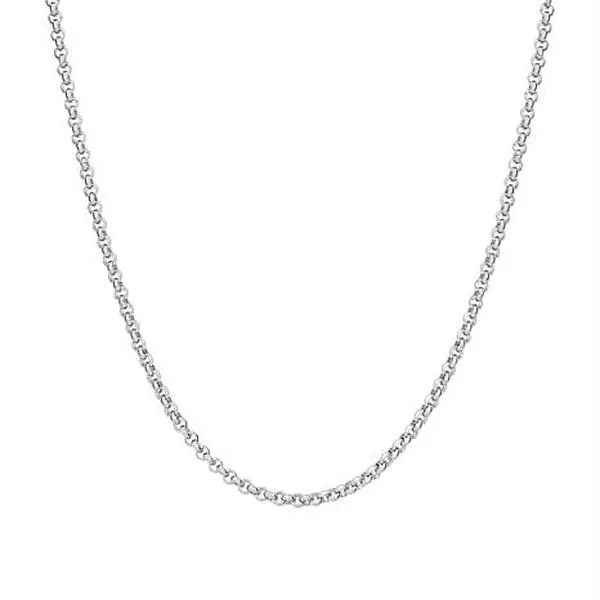 Stately Steel Rolo Cable Chain Necklace