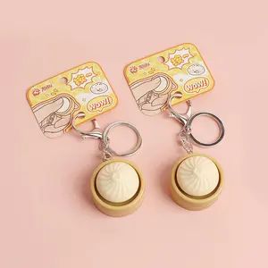 Creative stress-relieving toy: Steamed bun, squeezeabletoy, stress reliever, keychain, small pendant.