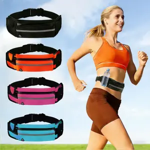 Running Waist Pouch Belt Bag for Women & Men Money, Large Capacity Belt Running Fanny Pack Hiking Fanny Pack Holder for CellPhone Money & Keys Adjustable Belt Pouch Fits Most Phone & Waist Sizes