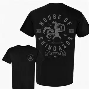 House Of Chingazos Rooster T-Shirt, Gamefowl Style , Game Farm Life , Viva Mexico, Funny Boxing Chicken Graphic Tee, Mexican Style Rooster Shirt, Latino Humor Casual Tee