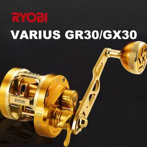 Ryobi Walrus Full Metal Drum Reel Gr30 Gx30, Sea Fishing Slow Retrieve Wheel, Maximum Pull Force 15kg, Durable Fishing Gear