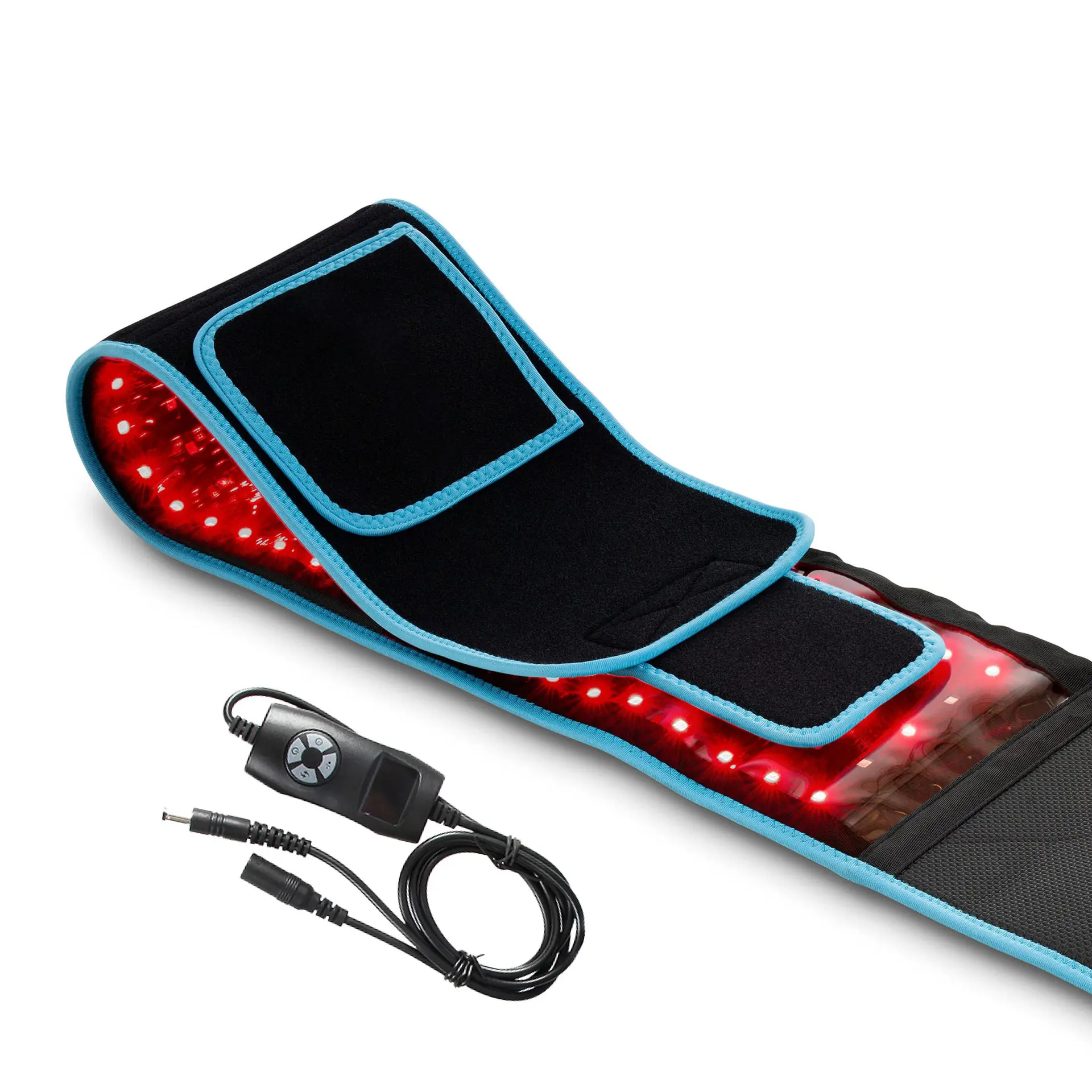 Red Light Therapy Belt for Body Relaxation, Flexible Wearable Wrap with 660nm & 850nm Infrared, Adjustable Heating Pad with 105 LEDs for Daily Use