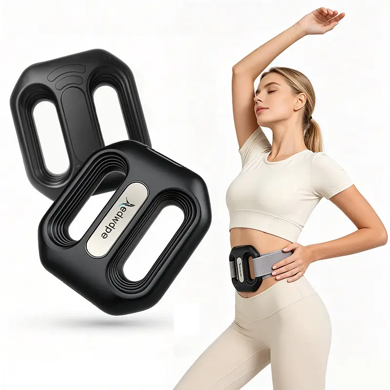 Portable Electric Waist Massage Ring Adjustable Strap Wireless Muscle Relax Massager Multi Modes USB Rechargeable Fitness Accessory for Abdomen Lower Back Daily Workout Recovery Home Travel Use fascial level