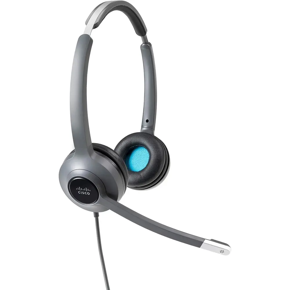 Cisco 522 Wired Dual Headset with 3.5mm Connector and USB-A Adapter