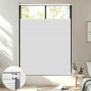 inCustom No Tools No Drill Cordless Cellular Shades, Top Down Bottom Up (TDBU) Honeycomb Shades for Home and Office, Blackout Light Blocking Thermal Insulation Blinds for Windows
