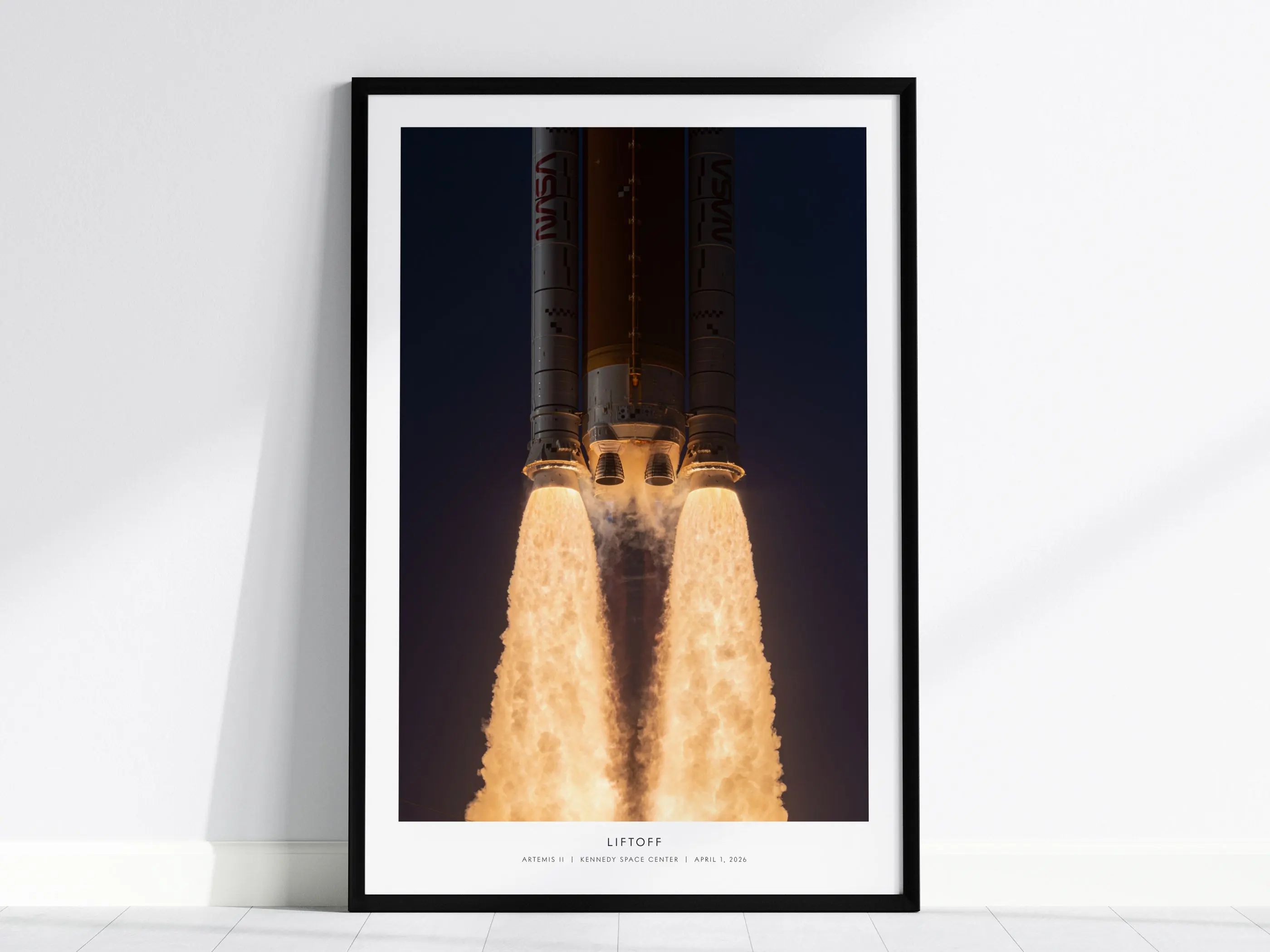 Artemis II Liftoff Poster | NASA Artemis II Space Photography Wall Art