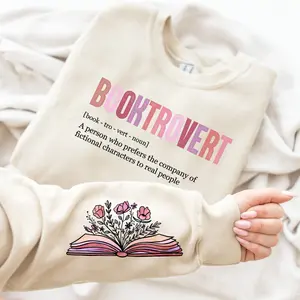 Booktrovert Sweatshirt, Definition Sweater, Book Lover Gift, Reading Sweatshirt, Bookish Crewneck, Books Pullover, Librarian Hoodie