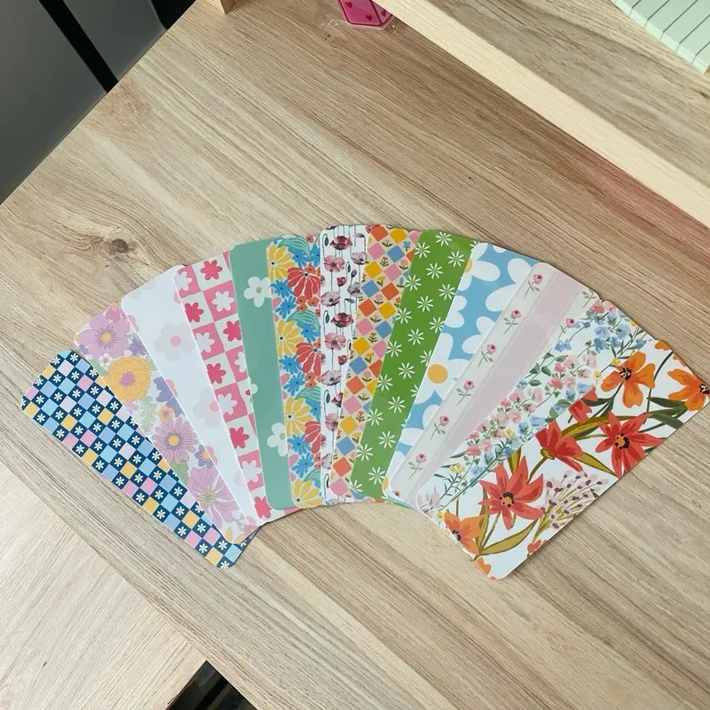 Spring Floral Double Sided Laminated Bookmark - Assorted Floral Designs in Multiple Colors