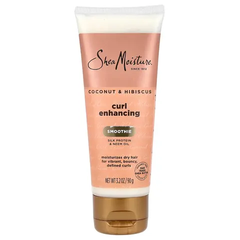 SheaMoisture Curl Enhancing, Smoothie, Silk Protein & Neem Oil, Coconut & Hibiscus, 3.2 oz (90 g)