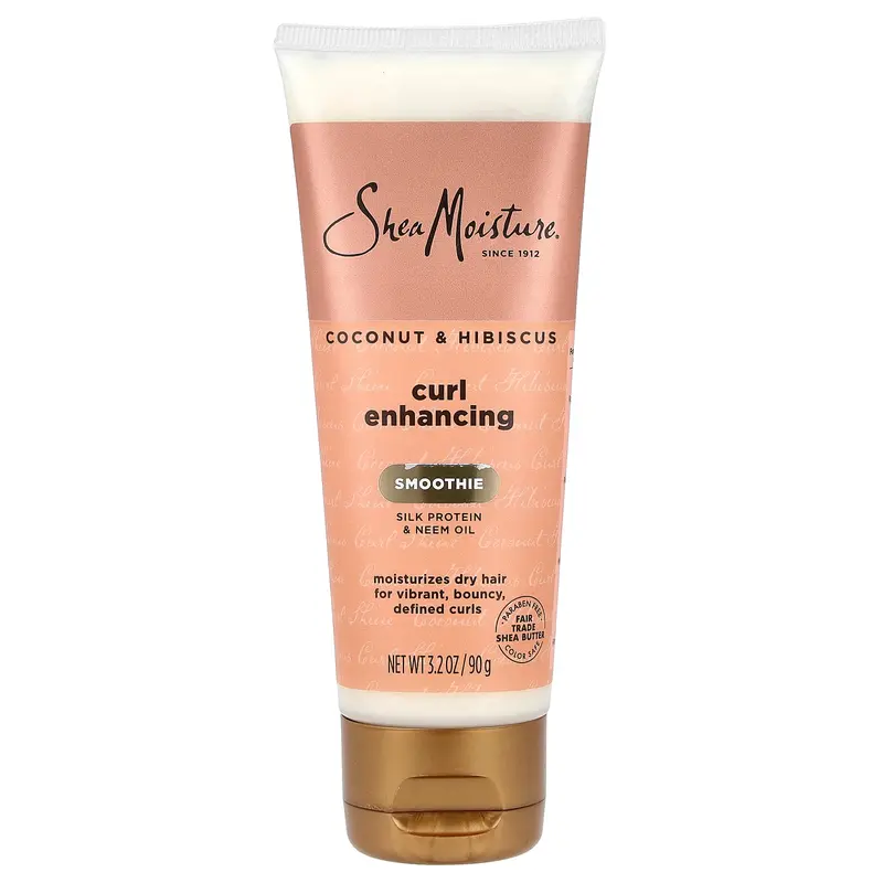 SheaMoisture Curl Enhancing, Smoothie, Silk Protein & Neem Oil, Coconut & Hibiscus, 3.2 oz (90 g)