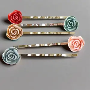 Floral Bobby Pins - Set of 5 Boho Flower Hair Pins