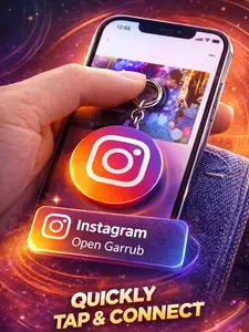 NFC Keychain for Instagram & Snapchat – Tap & Share Instantly