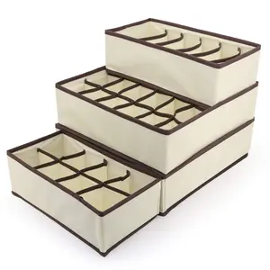 4pc Fold Organizer System Collapsible - Underbed Closet Drawer Storage Multi-Surface Space Saver White Houseware for Bedroom Organizing Boxes