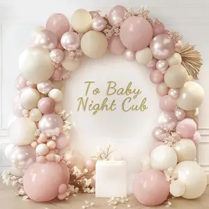 Boho Dusty  Balloons Garland Arch Kit, Double Stuffed White  Balloon Blush Neutral  Latex Balloons for Birthday Bridal Shower Party Decorations