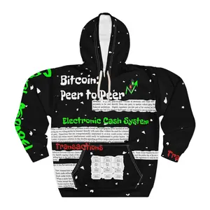 Bitcoin Peer to Peer Hoodie | Electronic Cash System, Crypto Diagram Print