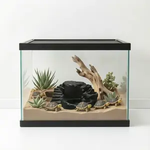 Buried Sand Reptile Hideout with Water Bowl, 3D Printed Pla Material, Securely Burrowable or Adhesive, Perfect for Small Reptiles