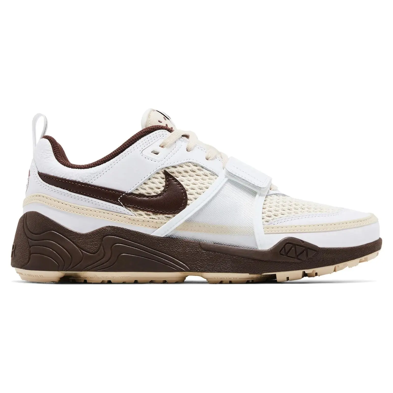 NIKE Zoom Field Jaxx Travis Scott 'Light Chocolate' Low Top Casual Sneakers, Brand New & Original Lace-up Athletic Trainer, Unisex (Women's 12/US M 10.5, Standard Sizing), HQ3073-100, Daily Wear