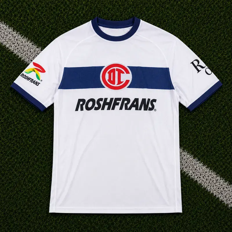White Toluca Away Soccer Shirt 26-27, Quick-Dry Short Sleeve Soccer Jersey, Breathable Game Day Sports Top, Liga MX Fan Gear