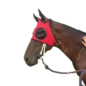 Breathable Horse Fly Mask, Anti-Mosquito Insect Protection, Elastic Fit Horse Face Cover, Ideal for Horses & Riding Activities