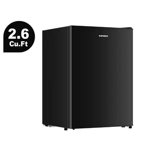 BANGSON 2.6 Cu.ft Under‑Desk Mini Fridge with Separate Freezer, Compact Beverage Cooler Custom‑Fitted for Standard Desk Heights, Energy‑Efficient, Low‑Noise, Adjustable Thermostat, Single‑Door Small Refrigerator for Office Bedroom Dorm