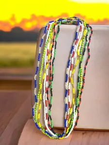 7 Eleke Collar De Santeria Yoruba Religion Orisha Necklace Traditional Beaded Necklace for Spiritual Wearers Size 17 Inch Cultural Significance