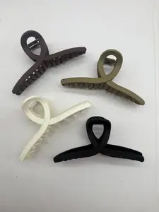 4pcs Random Color Hair Claw Set, Ultra Large Hair Claw Clip Set, Fashion Hair Accessories For Girls & Women, Hair Claws Set