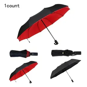 Windproof Double Layer Umbrella, 1 Count Automatic Folding Portable Foldable Umbrella for Men and Women, 10 Ribs Strong Business Large Umbrella for Sunny and Rainy Days