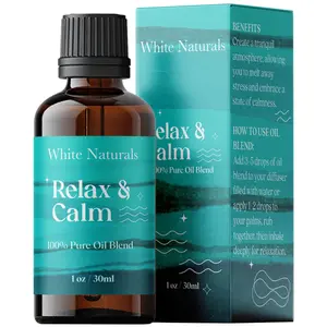 Relax & Calm Essential Oil Blend, Soothing Aromatherapy Oil for Tranquility and Balance, 100% Pure Natural Essential Oils for Relaxation 1oz