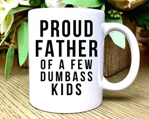 Happy Father's of a Few Kids Fathers Day Gift Mug Mens Coffee Mug Funny Gift For Dad Mug Ceramic Drinkware