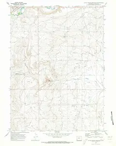 Little Round Mountain Wyoming USGS Topographic Quadrangle Map, 1969, 1:24000