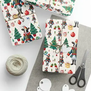 Cow Gift Wrapping Paper Roll, Christmas Cow Nutcracker Gift Wrapping Paper Roll, Nutcracker Cow Gift Wrapping Paper Roll
