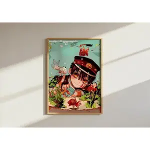 Hanako-kun Anime Poster, Toilet-Bound, Anime Boy with Goldfish