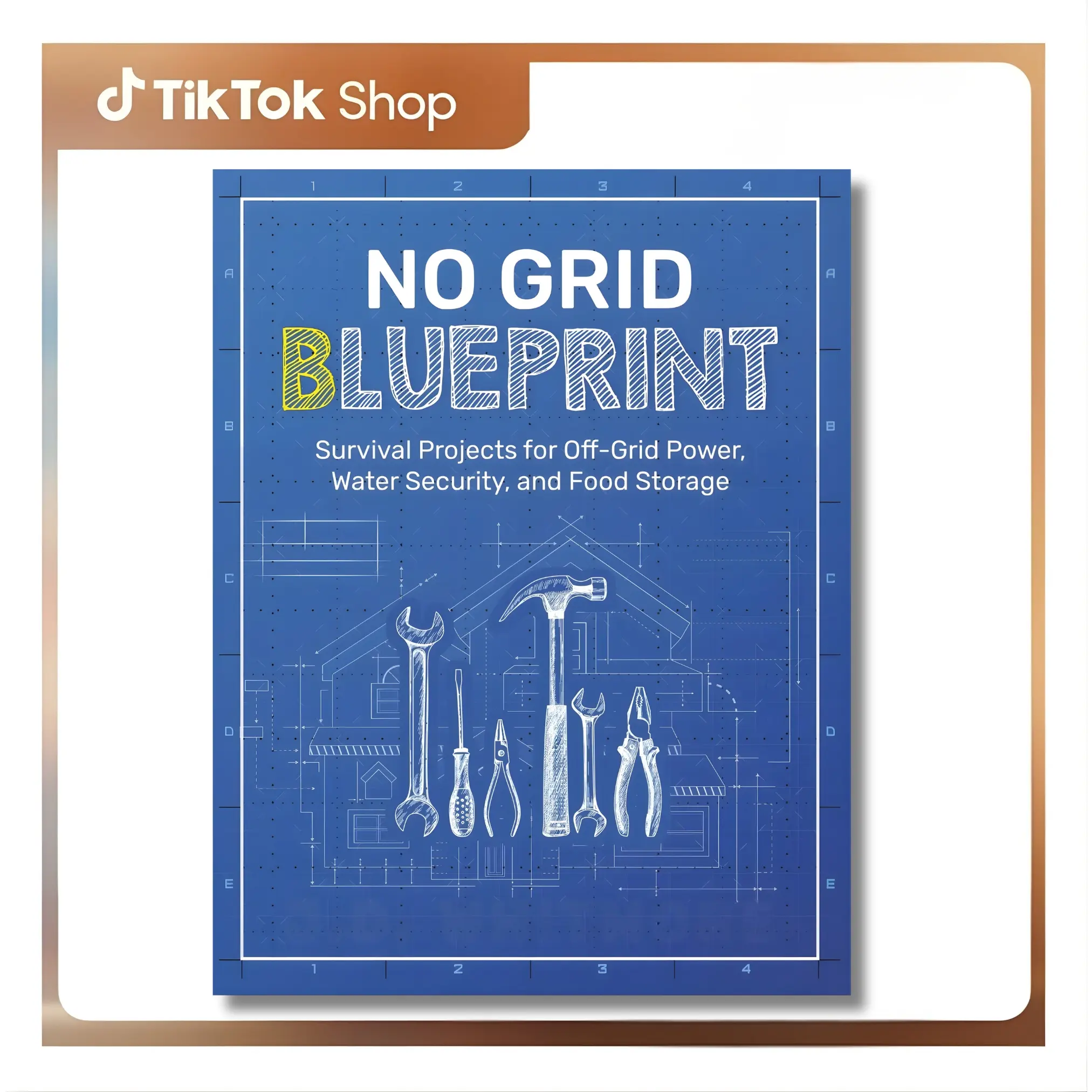 No Grid Blueprint: Survival Projects with Solar Off-Grid Power, Water Security, Food Storage, Backup Systems, and Food Preservation - J.D. Whitmore - Paperback