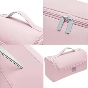 Travel Storage Bag Compatible with Dyson/shark Flexstyle, Waterproof PU Portable Travel Bag, Multi-Functional Hair Curler Organizer
