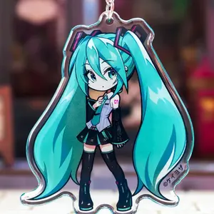 Hatsune Miku V6 - 3" Rounded Acrylic Keychain