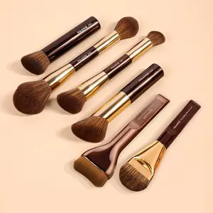 Maange 6 Piece Makeup Brush Set with Foundation Brush, Blush Brush, Powder Brush, Blending Brush, Professional Cosmetic Brushes for Women