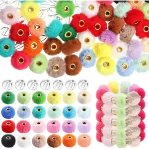 360 count Fuzzy Faux  Poms Beads for Pens Bulk Soft Fluffy Colored Spacer Clear Beads for DIY Bracelet  Pens Handicrafts  Accessories  Supplies (Mlticolor)