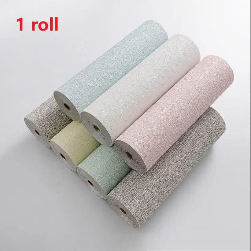 Flax Pattern Self-Adhesive Peel And Stick Wallpaper, Waterproof Moisture-Resistant Removable, Low-Cost Quality Upgrade, Bedroom Living Room Renovation Wallpaper