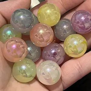 20mm Iridescent Luminous Beads (6pcs)