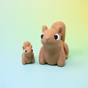 Pocket Pal Flexi Squirrel Articulating Fidget Figurine - Mini & Large Sizes, Lightweight, Portable, Fun for Fidget Fans & Desk Buddies