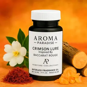 Baccarat Rouge Perfume Inspired Waterless Fragrance Oil – Saffron, Amberwood & Fir Resin – For Cold-Air Diffusers - Crimson Lure