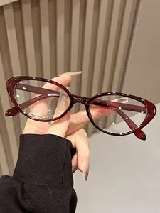 Cat Eye Flat Mirror Glasses for Women, High-End Vintage Style, FDA Registered, New Fashion Anti-Blue Light Eyeglasses Frame, Lightweight Eyewear, Trendy Instagram Picks