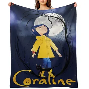 Coraline Soft Plush Blanket,Flannel Blanket Throw Blanket for Living Room Bedroom Bed Sofa Picnic kidsD910-319