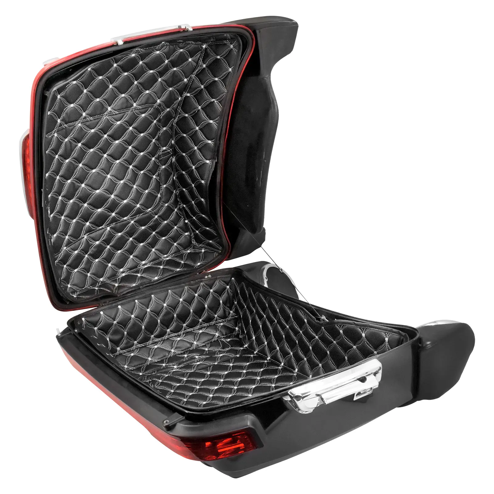 HCMOTORKU Wear Resistant Multi-Color Stitch Trunk Bag Liner Carpet, King Size Tour Pack Interior Pad With Simple Installation Fit For Touring Bikes 2014-2025
