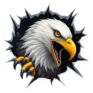 Realistic Eagle Head Wall Sticker, Decorative Decal for Cars, Laptops, Motorcycles, Windows, Walls, Indoor & Outdoor Use, High Quality Vinyl, Vinyl Decals