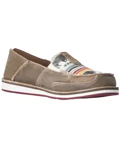 Ariat Women's Buffalo Print Casual Vamp Cruiser Shoes Moc Toe - 10038418
