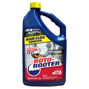 Roto Rooter 4002340 64 oz Liquid Hair Clog Remover, Pack of 4