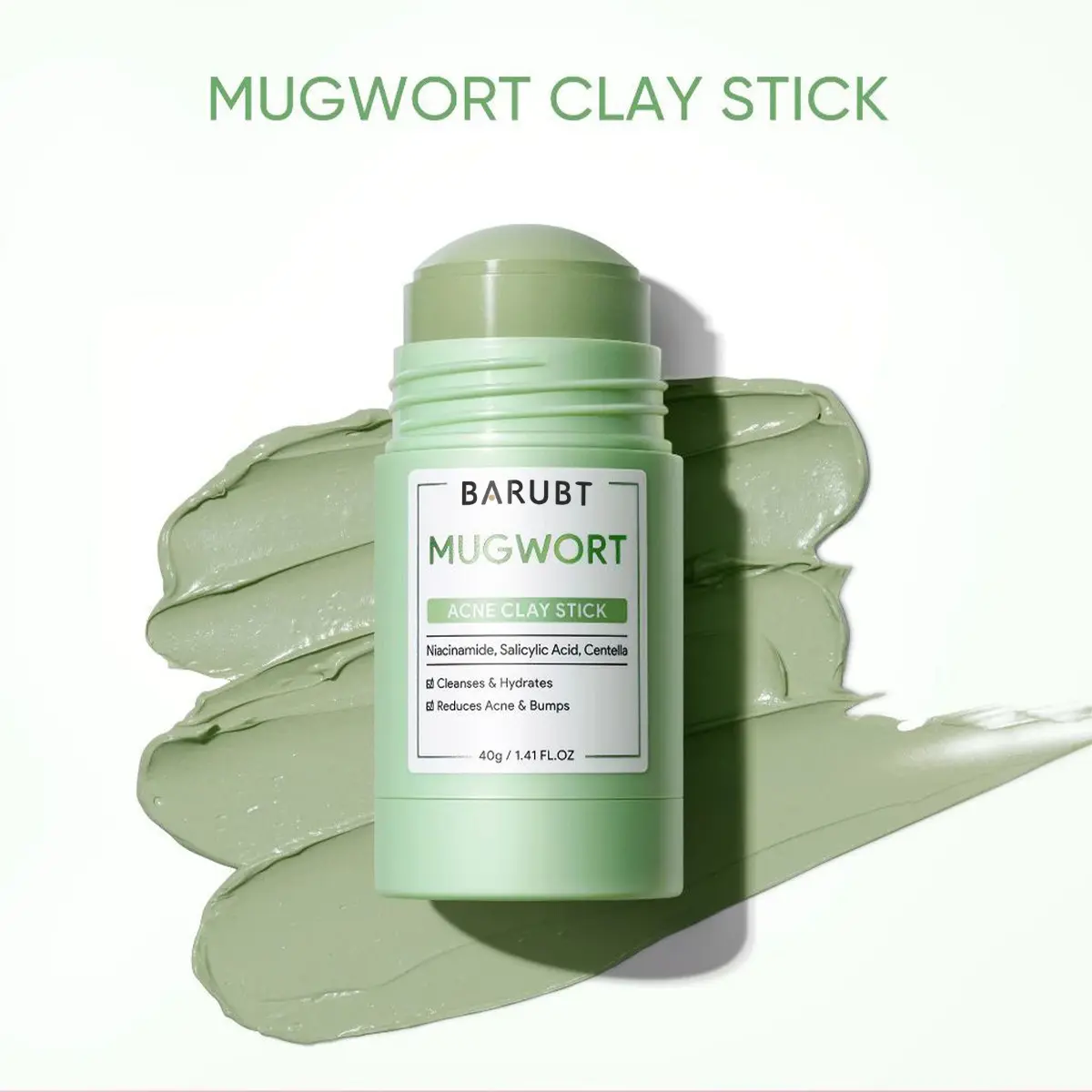 Mugwort Mud Mask Stick Deep Cleansing Mild Blackhead Repair Facial Care Smearable Mask Skincare Cosmetic Firming Comfort Moisturizer Moisture