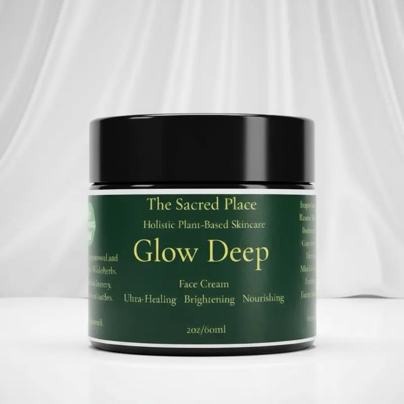The Sacred Place Glow Deep Face Cream Ultra Healing & Brightening Nourishing 2oz/60ml Holistic Plant-Based Skincare