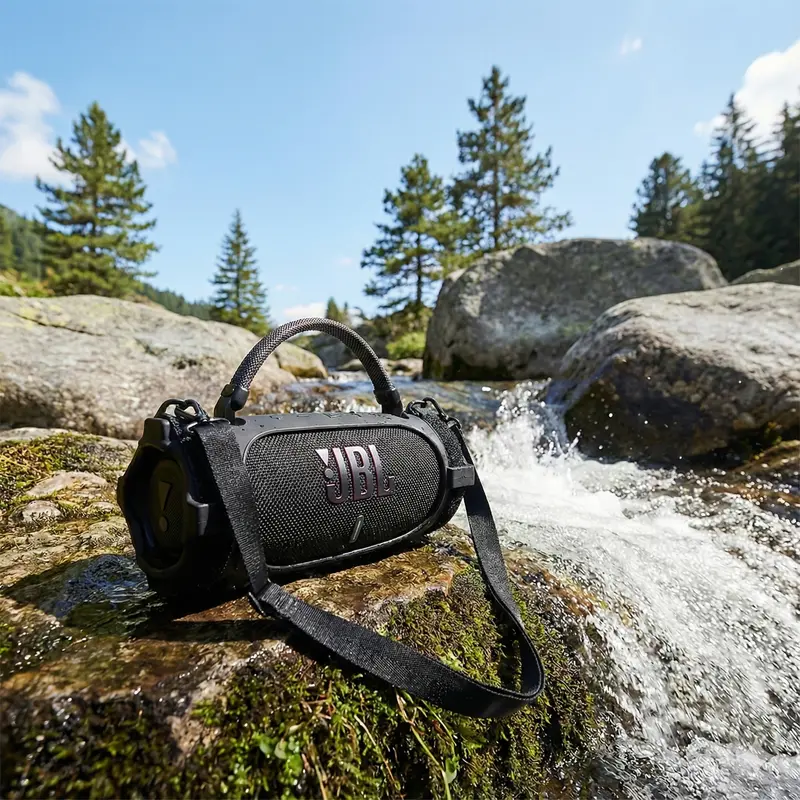 Black Soft Silicone Protective Case for Charge 6 Portable Bluetooth Speaker - Audio Accessory with Adjustable Shoulder Strap, Protection for Your Device, Waterproof, Shockproof, Easy Grip, Hands-Free Carry, Easy On-The-Go Use (Accessories Only)
